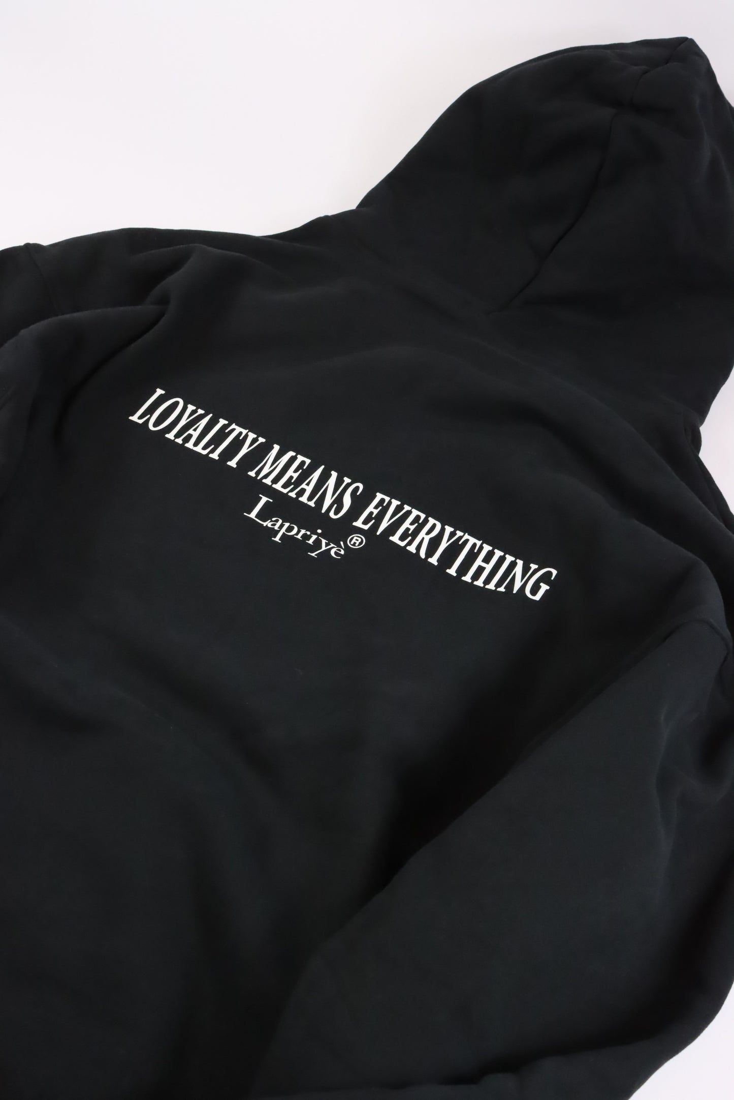 LOYALTY MEANS EVERYTHING OVERSIZED HOODIE IN BLACK
